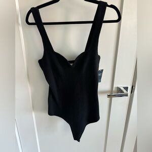 BNWT Abercrombie Elevated Ribbed Knit Sweetheart Bodysuit